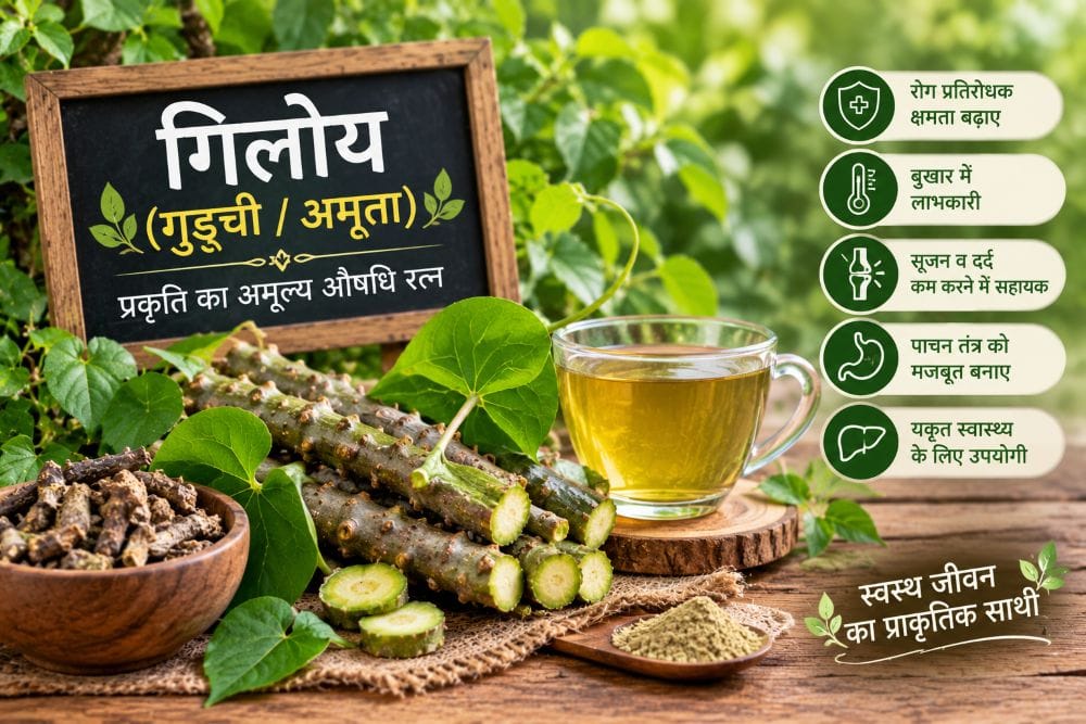 गिलोय (गुडूची / अमृता) :आयुर्वेदिक महत्व, गुण दोष तथा घरेलु उपयोग