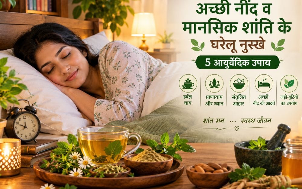 अच्छी नींद व मानसिक शांति पाने के 5 सुरक्षित व प्रामाणिक आयुर्वेदिक घरेलू नुस्खे