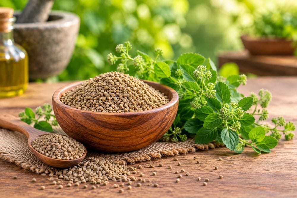 अजवाइन (Carom Seeds) के बीज और अजवाइन का पौधा – आयुर्वेदिक महत्व और पारंपरिक उपयोग